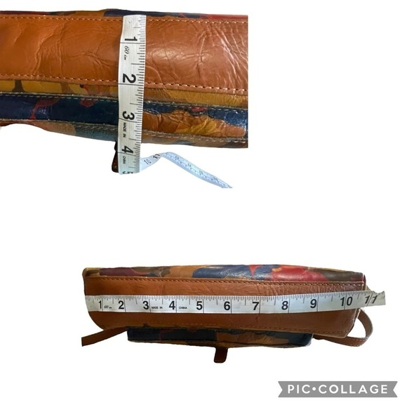 Patricia Nash Avellino Leather Camo Crossbody Bag - Classic Sleek Go-Any Where - Picture 14 of 16